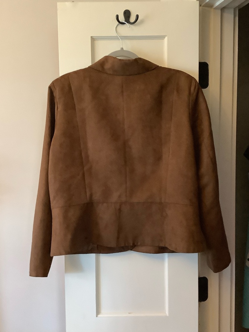 Women’s Brown Suede-Effect Blazer Jacket - Picture 7 of 9
